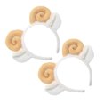 thumbnail image 3 of FELTECHELECTR diademas con orejas de cordero y cuerno de oveja para mujer, accesorios elegantes para el cabello de cosplay., 3 of 6