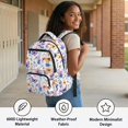 thumbnail image 6 of KUIFORTI Purple Butterfly Girls Backpack Kids Bookbag Lightweight with Adjustable Straps Front Pockets Back to School Supplies, 6 of 7