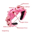 thumbnail image 4 of JYYYBF Women's Valentine's Day Hair Accessories, Knotted Heart Bow Rhinestones Hair Hoop Hair Band, 4 of 8