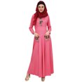 thumbnail image 3 of Bimba Women's Jilabab Muslim Pink Abaya Long Maxi Dress With Hijab Scarf-4, 3 of 5