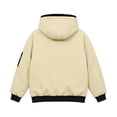 thumbnail image 2 of Fleece Lined Hooded Windbreaker for Women, Fall Winter Waterproof Long Sleeve Outdoor Hiking Fashion Jackets, S-XXL, 2 of 7