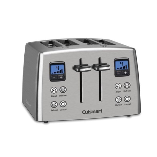 Cuisinart CPT435 Countdown 4Slice Stainless Steel Toaster Walmart