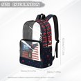 thumbnail image 7 of ZIATUBLES Heavy Duty Clear Backpack 17 Inch, Fabric & PVC Transparent Bookbag with American Liberty Eagle Print, Sturdy See Through Backpack Easy to Clean for Work, School & Stadium, 7 of 7