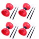 thumbnail image 1 of Doble Cabeza Sacudiendo Rod Diabolo Niños Estudiantes y los Ancianos Al Aire Libre Fitness Sensorial Equipo de Entrenamiento Rojo, 1 of 5