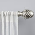 thumbnail image 2 of Exclusive Home Acorn 1" Curtain Rod and Coordinating Finial Set, Matte Silver, Adjustable 66"-120", 2 of 6