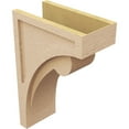 thumbnail image 5 of 7"W x 14"D x 21"H Classic Viola Rough Cedar Woodgrain TimberThane Corbel, Primed Tan, 5 of 6