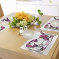 thumbnail image 4 of Ambesonne Cartoon Place Mats Set of 4, Unicorn with Pink Hair, Standard Size, Pink White, 4 of 6