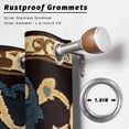 thumbnail image 2 of Abstract Boho Flower Pattern Brown Outdoor Curtains for Patio Waterproof, Yellow Blue Rustic Tribal Grommet Curtains for Porch Outside Privacy Drape for Gazebo Garden Pergola, 1 Panel, 54x95in, 2 of 9