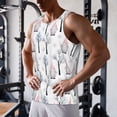 thumbnail image 5 of Pofeuu Pink oldman Winter Forest Print Men's Workout Tank Tops Sleeveless Muscle Gym Shirt Quick Dry-X-Large, 5 of 7