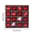 thumbnail image 3 of 16PCS Christmas Ornaments Christmas Balls Baubles Party Xmas Tree Decorations Hanging Ornament Decor for Xmas Tree Craft Gifts for Home Holiday Wedding Party Decorations, 3 of 3