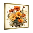 thumbnail image 2 of Designart "Majesty Bouquet of Marigold I" Floral Framed Wall Art Decor - Traditional Yellow Marigold Hallway Framed Wall Art Decor, 2 of 6