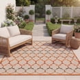 thumbnail image 4 of SAFAVIEH Cabana Burke Geometric Indoor/Outdoor Area Rug, Ivory/Orange, 6'7" x 6'7" Square, 4 of 13