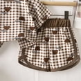 thumbnail image 6 of NOLDARES Kids Toddler Baby Boys Outfits 2 Piece Trendy Print Short Sleeve Round Neck T-Shirt and Relaxed Fit Shorts Sets Clothes(Brown,18-24 M), 6 of 6