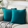 thumbnail image 1 of Juego de 2 fundas de cojín de terciopelo de 40x40, funda de cojín decorativa de terciopelo, cojín azul claro para sofá y cama, funda de almohada decorativa para el hogar, 1 of 4