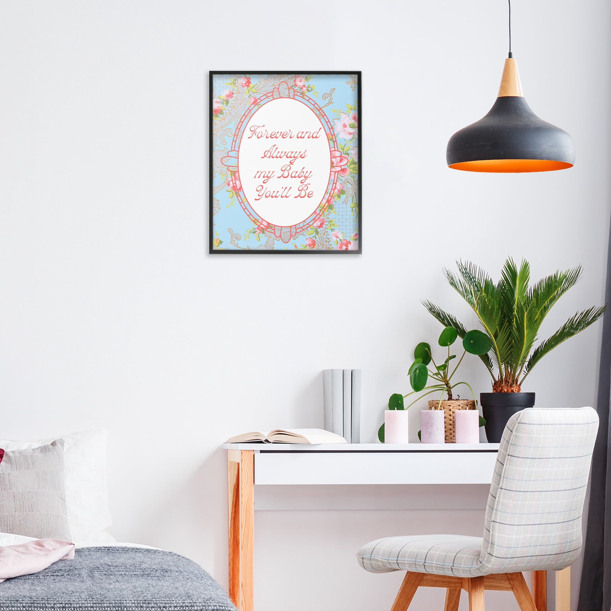 Stupell Industries Forever And Always My Baby Black Framed Giclee Art, design by Lil' Rue
