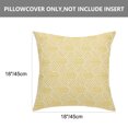 thumbnail image 3 of Unique Bargains Geometric Throw Pillow Covers Set of 2, 18" x 18" Yellow, 3 of 7