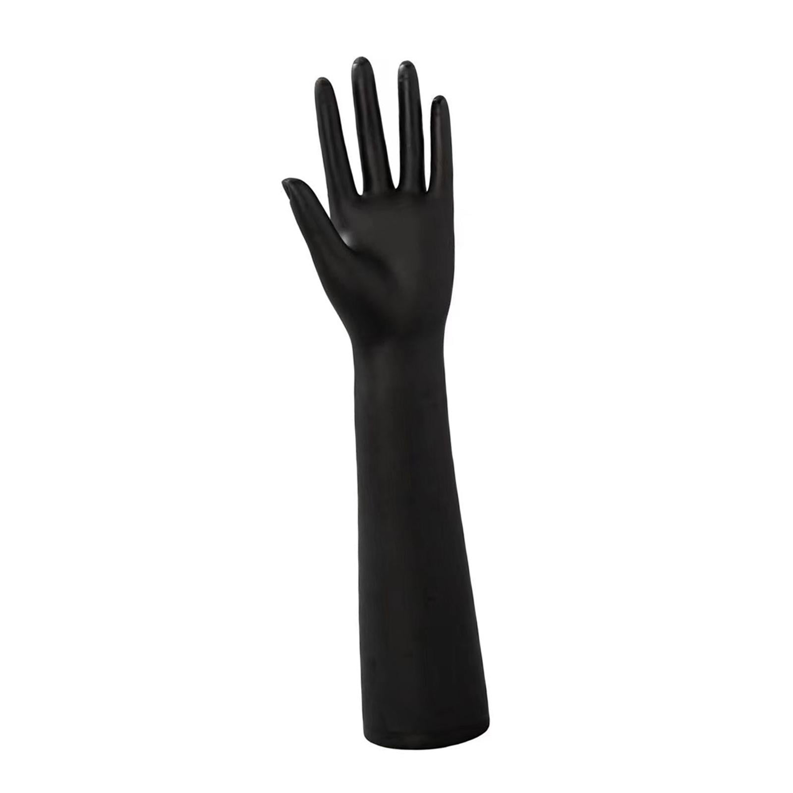 Milageto Black Female Mannequin Hand Commercial Use DIY Projects Gloves Display Stand Left Hand