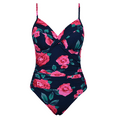 thumbnail image 4 of Hilor Womens One Piece Swimsuits Front Twist V Neck Shirred Bathing Suit Monokini Swimwear, 4 of 9
