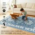 thumbnail image 3 of My Magic Carpet 5'x7' Machine Washable Non-Slip Dining Living Room Area Rug - Shary Blue, 3 of 6