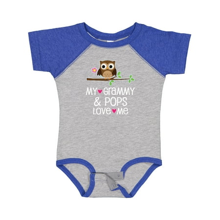 

Inktastic Grammy and Pops Love Me Owl Gift Baby Girl Bodysuit