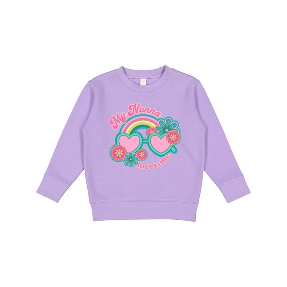 Inktastic Nonna Loves Me Girls Granddaughter Rainbow Toddler Sweatshirt