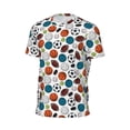thumbnail image 6 of Wukai Color Balls Print Men's Short-Sleeved Mesh T-Shirt,Quick-Dry Short Sleeve Workout T-Shirt-Medium, 6 of 8