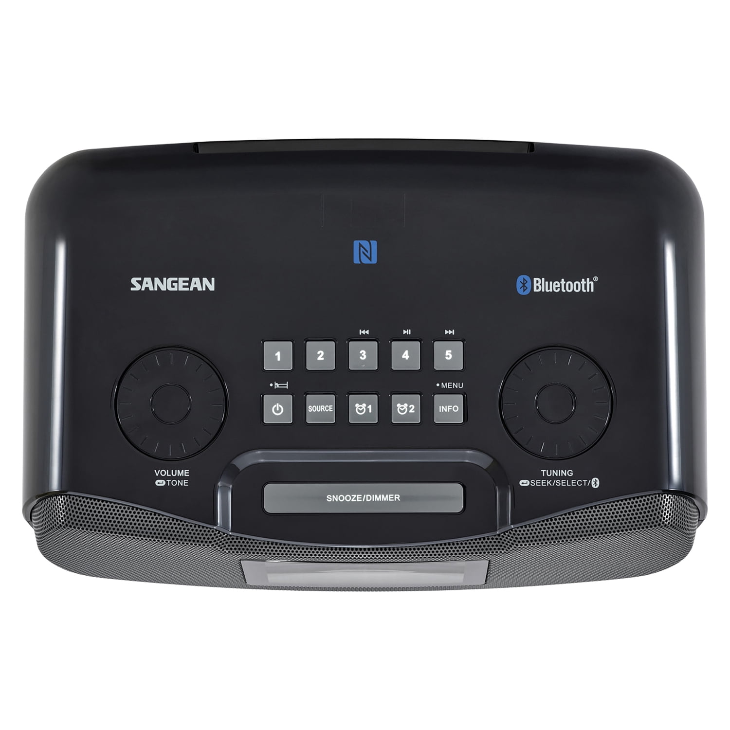 Sangean Digital AM/FM-RDS/Bluetooth Clock Radio with USB Charger