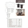 thumbnail image 3 of Inroom Furniture Designs D512-T Dining Table - Cappuccino, 31 x 71 x 39 in., 3 of 3