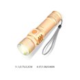thumbnail image 2 of Bearachild Linterna LED recargable USB de largo alcance resistente al desgaste Mini linterna ajustable antorchas lámpara de mano bicicleta pesca Iluminación y accesorios Bearachild HA074366-01, 2 of 6