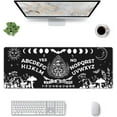 thumbnail image 2 of Black and White Mushroom Goth Ouija Boards Mouse Pad XL Extended Desk Mat, Non Slip Rubber Base Stitched Edge Gaming Pc Desktop Large Mice Pad,31.5 x 11.8 Inch, 2 of 5