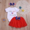 thumbnail image 2 of Independence Day Newborn Girls Clothes Baby First Fourth of July Outfits Short Sleeve Romper Tutu Skirts Set 2 Pieces, 2 of 8