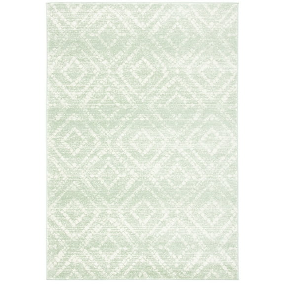 SAFAVIEH Adirondack Lecia Geometric Area Rug, Green/Ivory, 9' x 12'