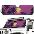 thumbnail image 2 of Uorisanigo Windshield Sun Shade, Car Sun Shade for 1997-2018 Jeep Wrangler TJ JK JKU, Aluminum Foil Structure Blocks Sunlight Heat UV Rays, Outdoor Camping(Palm Tree Sunset), 2 of 7