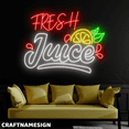 thumbnail image 2 of Craftnamesign Fresh Juice Neon Sign, Juice Store Wall Art, Smoothie Wall Decor, 2 of 4