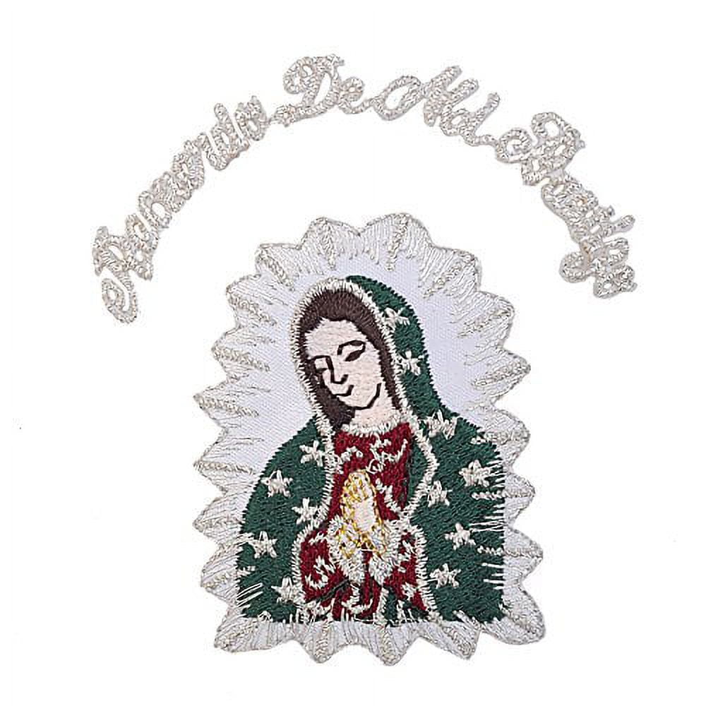 Christening Virgin Mary Our Lady of Guadalupe Baptism Embroidered Iron On patch