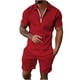 thumbnail image 1 of Conjuntos de Tops Para Hombre Conjuntos de Camisas Casuales Conjunto de Manga Corta Deportiva Con Cremallera de Cobertura Sólida Informal Odeerbi  ODB152061, 1 of 5