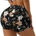 thumbnail image 2 of Fotbe Lilies Flowers Seamless Shorts, Womens Workout Shorts High Waist Stretch Booty Short for Gym/Yoga/Running/Biking-Small, 2 of 9