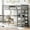 Gray, variant on Full Size Loft Bed With Storage Shelves And Under Desk, . Wood Construction For Bedroom. Space Design Bedroom Bed. Has Desk Shelf Storage.