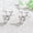 White, variant on MATROOY Fashion Women Crystal Antler Stud 925 Silver Stud Earrings 3 Color-White-1pcs