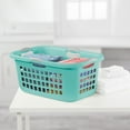 thumbnail image 3 of Sterilite Ultra 2 Bushel Plastic Stackable Laundry Basket, Aqua (12 Pack), 3 of 10