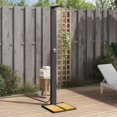 thumbnail image 1 of vidaXL Outdoor Shower Black 50x55x224 cm Poly Rattan and Acacia Wood, 1 of 5