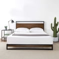 thumbnail image 3 of Queen size Metal Wood Platform Bed Frame with Headboard, 3 of 3