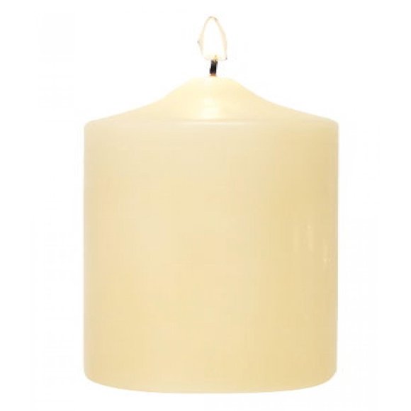 4" Ivory Pillar Candle