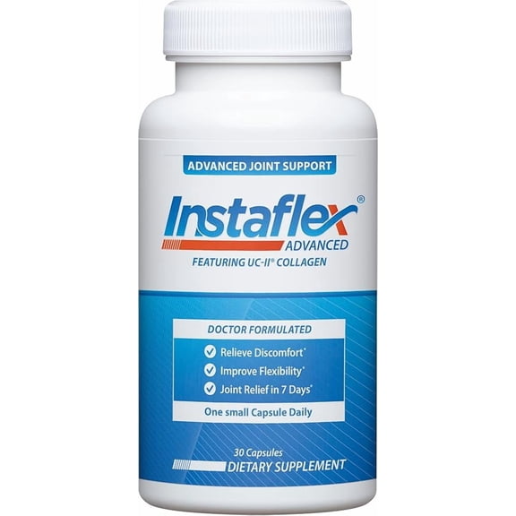 Instaflex Advanced Joint Support Supplement - Turmeric, Resveratrol, Boswellia Serrata Extract, BioPerine, UC-II Collagen- 30 Count