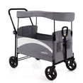 thumbnail image 6 of Infans 2-Seat Stroller Wagon Folding Baby Stroller w/ Adjustable Canopy & Handles Grey, 6 of 6