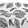 thumbnail image 3 of Leaves Pouf Cover with Zipper, Detailed Sketch of Birch Leaves and Berries on Plain Backdrop Pattern, Soft Decorative Fabric Unstuffed Case, 30" W X 17.3" L, White and Charcoal Grey, by Ambesonne, 3 of 5