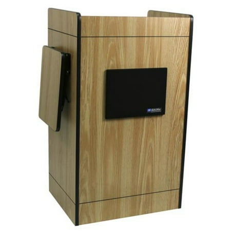 AMPLIVOX SOUND SYSTEMS SW3230-OK Multimedia Lectern,Wireless Sound,Oak