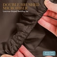 thumbnail image 4 of Elaine Karen 1800 Series - Soft Brushed Microfiber - Striped TWIN Bed Sheet Set, Mocha, 4 of 7