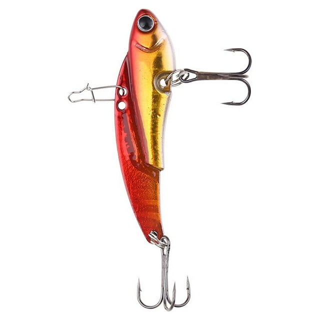 Deals Qaailabf 1pcs Lead Sinking Metal VIB Hard Bait 2 Treble Hook 6cm 20g