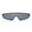 Gold Black, variant on Runway Unique Metal Stud Shield Rimless Robotic Sunglasses Gold Yellow